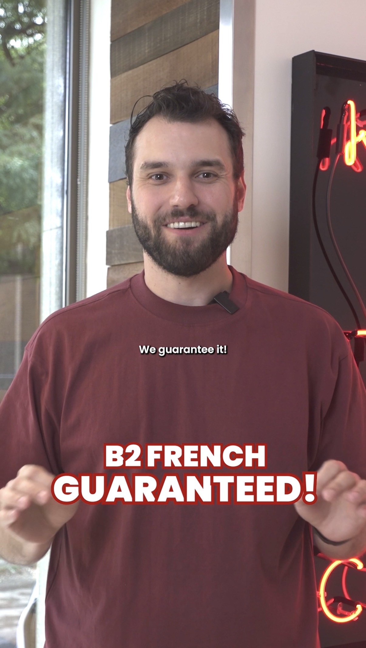 ILAC presenter introducing the B2 French Guarantee