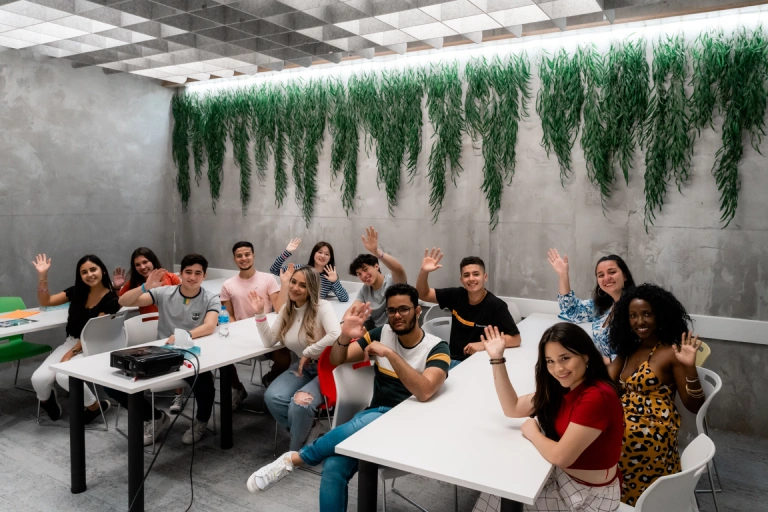 Students in a culturally-inclusive classroom at ILAC