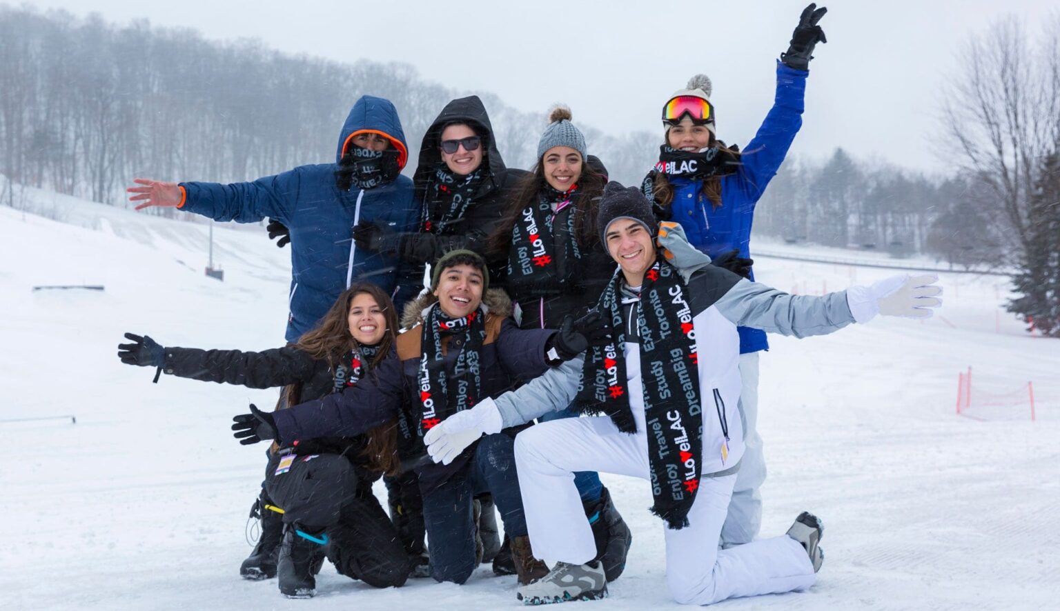 ILAC Teens students enjoying a supervised winter activity in Canada