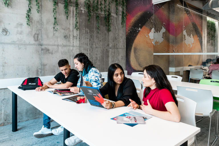 ILAC students studying together